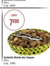 L'UNITE  7€90  Corbeille Ronde des Coques 500 g Lekg 1580 