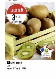 LE LOT DE 5  3650  SONT DEVOLUME  A Kiwi green Cat 1 Vendu à l'unité: 099  NOWIS DE FRANCE 