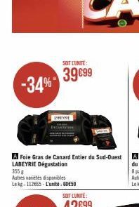 -34%  SOIT L'UNITÉ:  39€99  