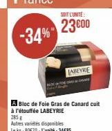 -34%  SOIT L'UNITE:  23000  LABEYRIE  CA 