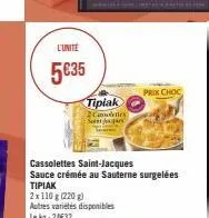 l'unite  5035  tipiak  consolettes sanjar  prix choc 