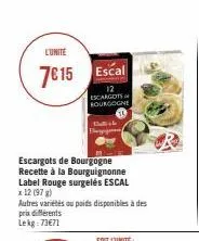 escargots escal