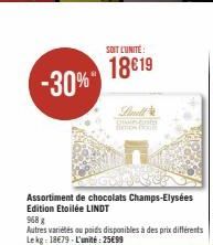 chocolats Lindt