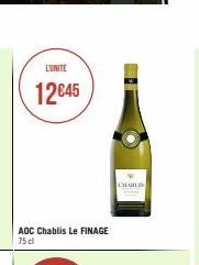 12€45  AOC Chablis Le FINAGE 75 cl  CHARLS 