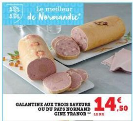 PAS  Shad  Le meilleur  de Normandie  GALANTINE AUX TROIS SAVEURS  OU DU PAYS NORMAND  14.50  GINE TRANOR LENG  