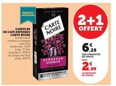 capsules de café Carte noire