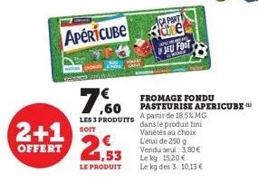 fromage fondu apéricube