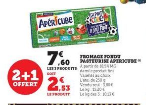 fromage fondu Apéricube