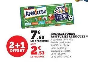 fromage fondu apéricube