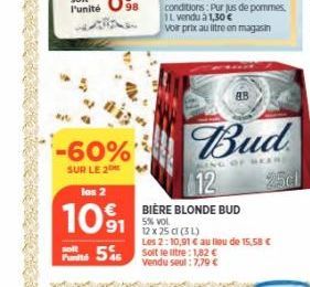 bière blonde Budweiser