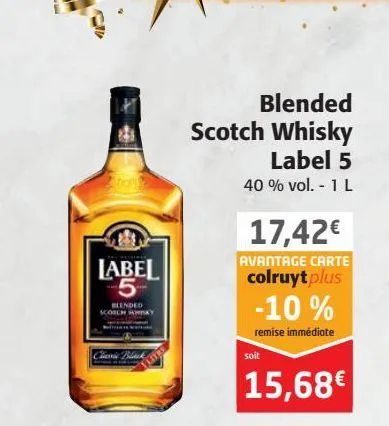 blended scotch whisky label 5