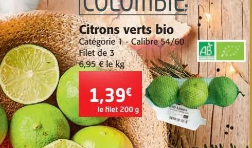 citrons verts bio