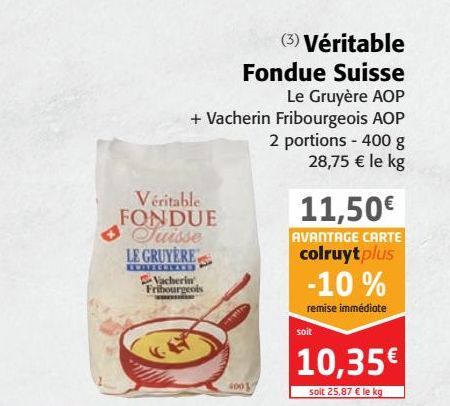 Véritable Fondue Suisse 