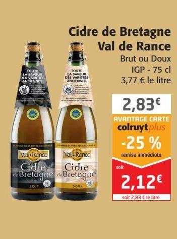 Cidre de Bretage Val de Rance 