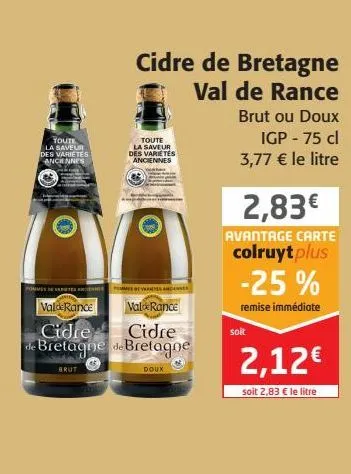 cidre de bretage val de rance 