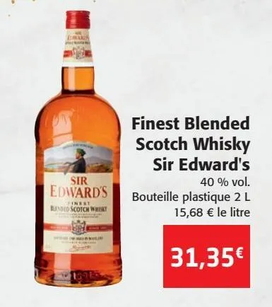 finest blended scotch whisky sir edward's