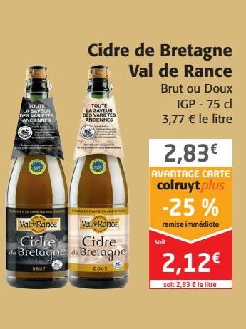 Cidre de Bretagne Val de Rance