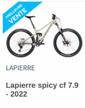 MEILLEURE VENTE  LAPIERRE  Lapierre spicy cf 7.9 - 2022 