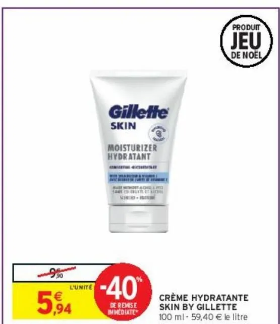 crème hydratante skin by  gillette