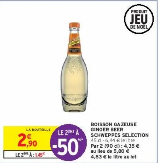 boisson gazeuse ginger beer  schweppes selection