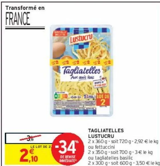 tagliatelles  lustucru