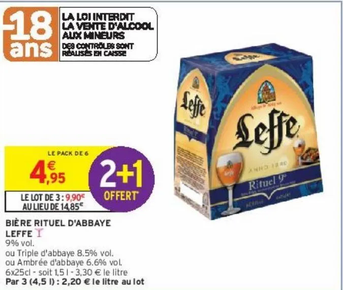 bière rituel d'abbaye  leffe