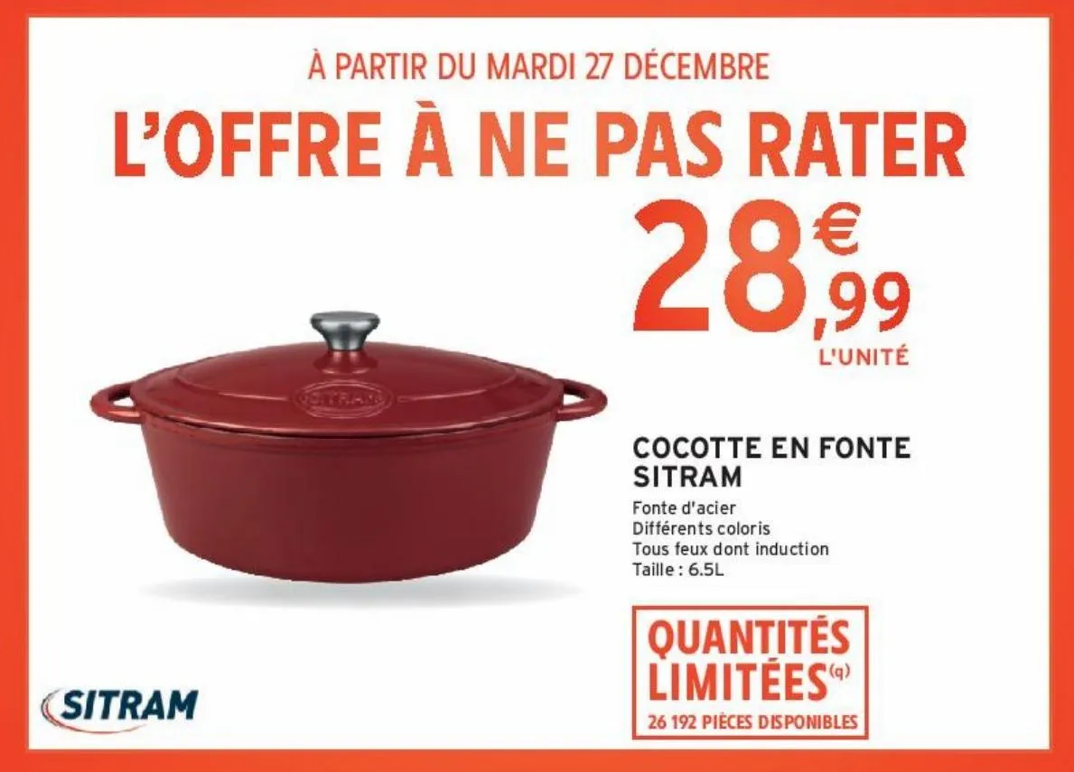 cocotte en fonte  sitram