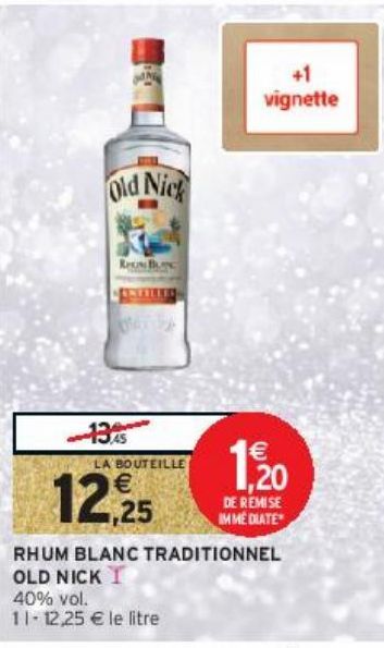 RHUM BLANC TRADITIONNEL  OLD NICK