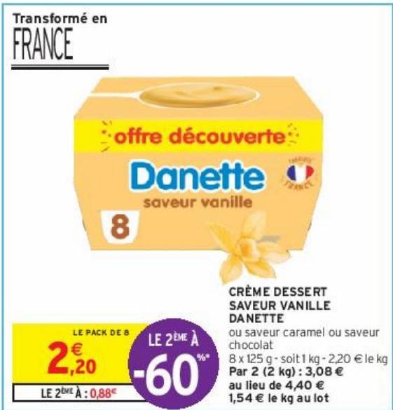 CRÈME DESSERT  SAVEUR VANILLE  DANETTE