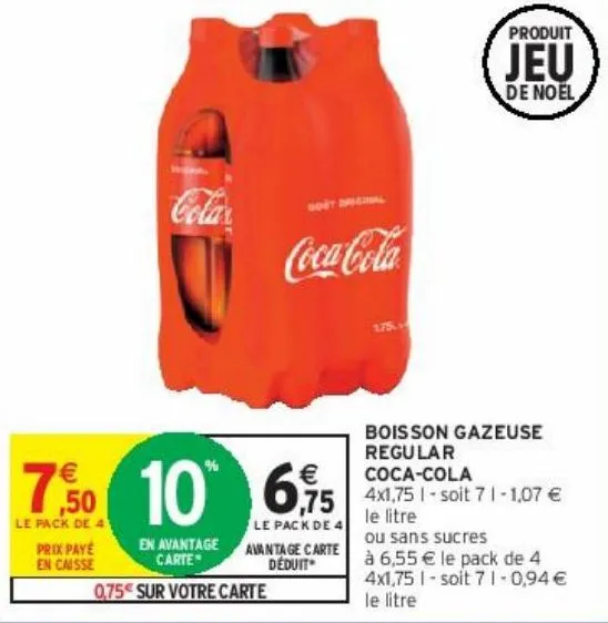 boisson gazeuse regular  coca-cola