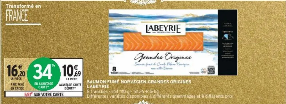 saumon fumé norvégien grandes origines labeyrie