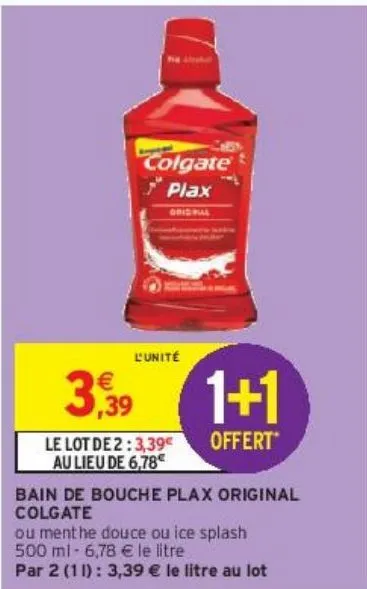 bain de bouche plax original colgate