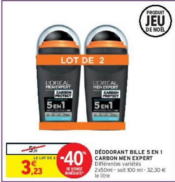 DÉODORANT BILLE 5 EN 1 CARBON MEN EXPERT