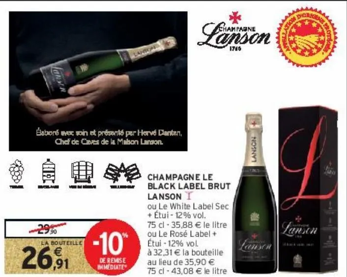 champagne le black label brut lanson
