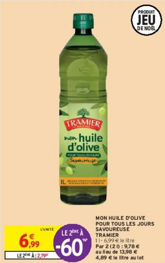 mon huile d'olive pour tous les jours savoureuse tramier
