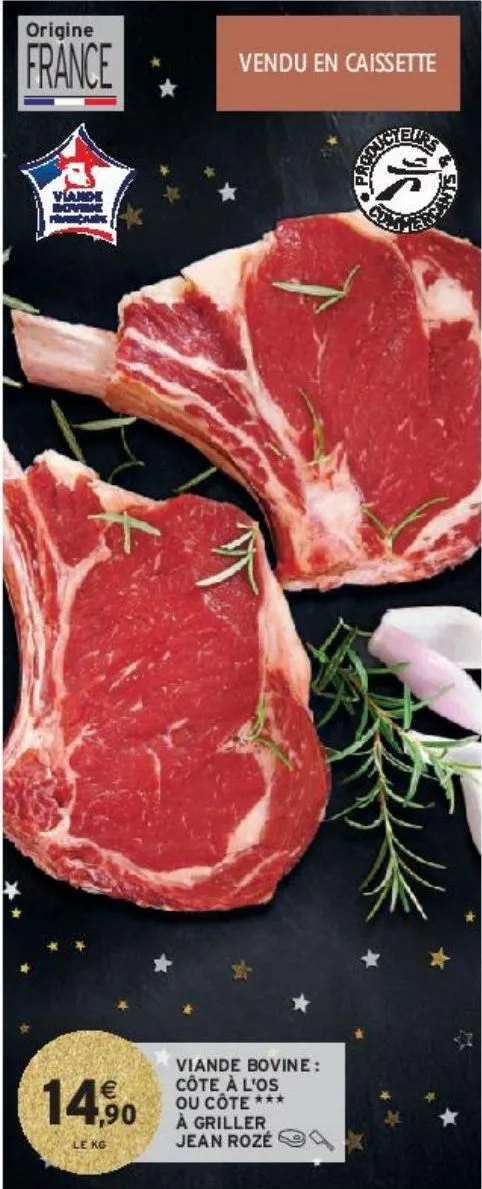 viande bovine : côte à l'os ou côte ### à griller jean rozé