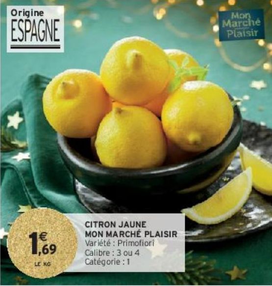 CITRON JAUNE MON MARCHÉ PLAISIR