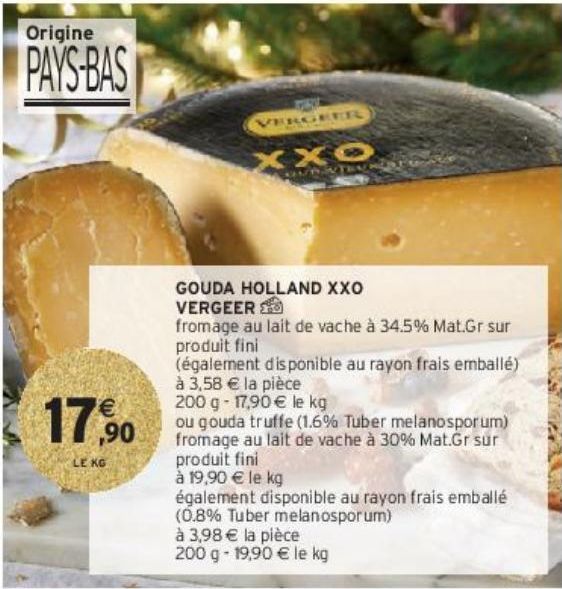 GOUDA HOLLAND XXO VERGEER