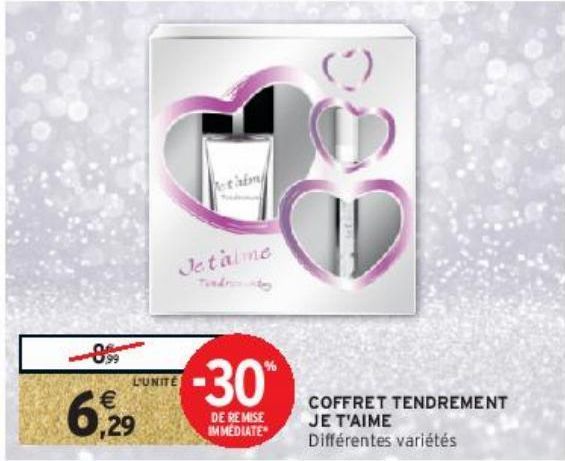 COFFRET TENDREMENT JE T'AIME