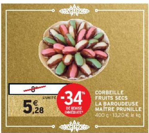 CORBEILLE FRUITS SECS LA BAROUDEUSE MAÎTRE PRUNILLE