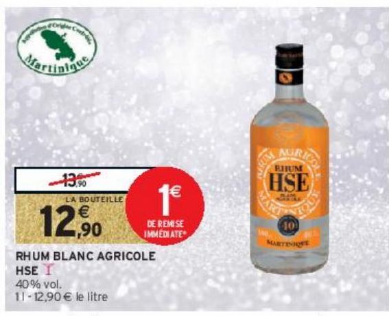 RHUM BLANC AGRICOLE HSE