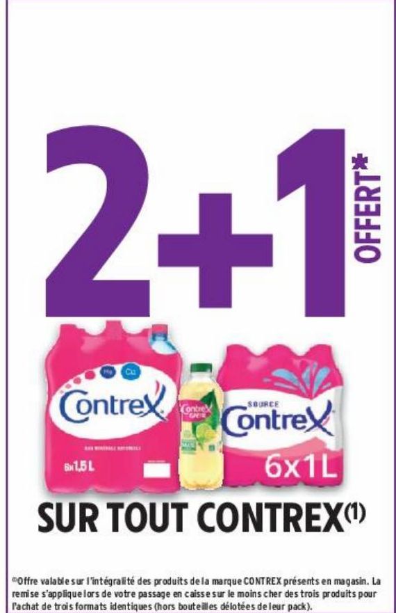 2+1 OFFERT SUR TOUT CONTREX