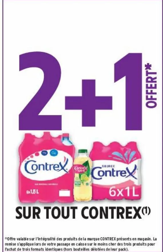 2+1 offert sur tout contrex