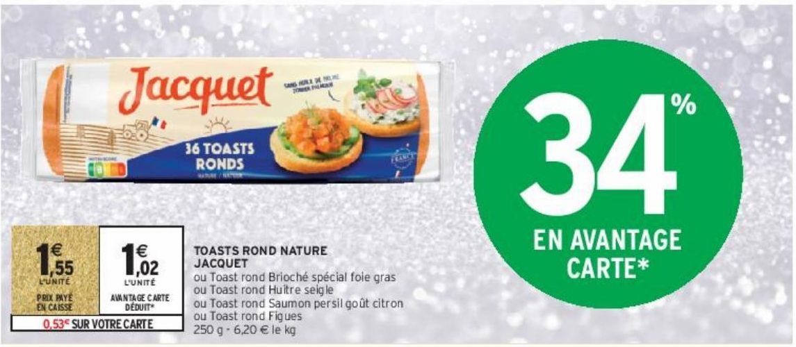 TOASTS ROND NATURE JACQUET