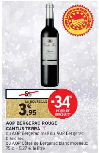 aop bergerac rouge cantus terra