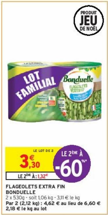 FLAGEOLETS EXTRA FIN BONDUELLE