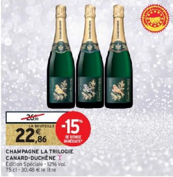 CHAMPAGNE LA TRILOGIE CANARD-DUCHÊN