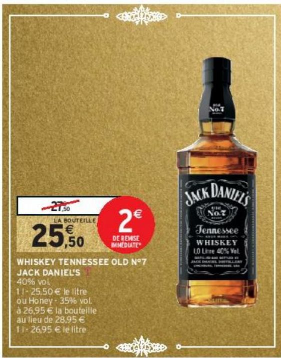 WHISKEY TENNESSEE OLD N°7 JACK DANIEL'S