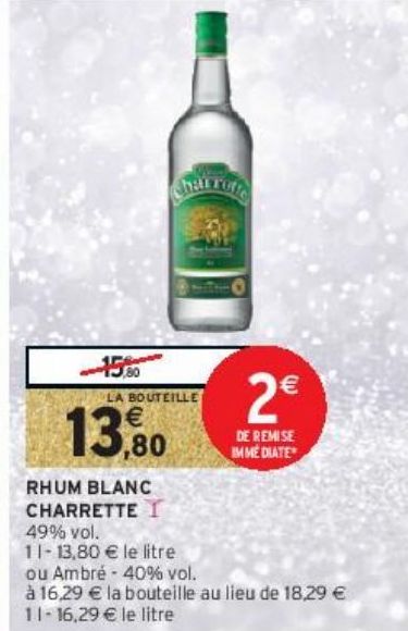 RHUM BLANC CHARRETTE