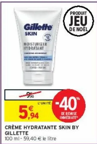 crème hydratante skin by gillette